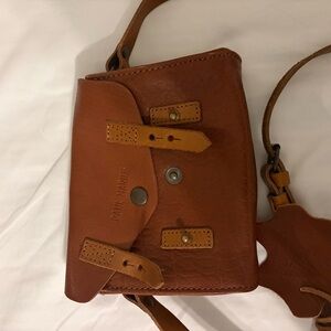 Paul Harris Brown Leather Crossbody Bag